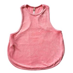 FREE PEOPLE NEON PINK TERRY CLOTH TANK